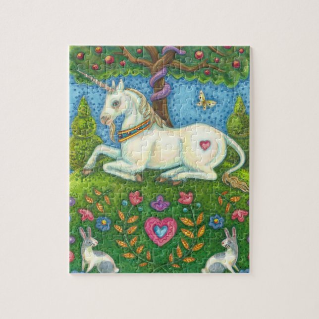 Land Eden Unicorn PUZZLE Susan Brack Pussel (Vertikal)