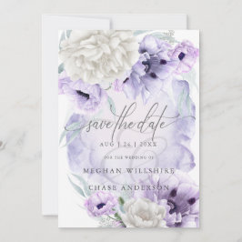 Land Elegant Blommigt Watercolor Lilac Poppies Inbjudningar