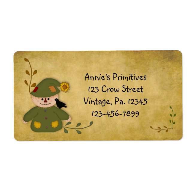 Land Fågelskrämma-etikett Fraktsedel (Framsidan)