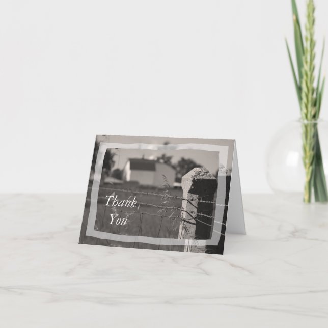 Land Farm Bröllop Bridesmaid Tack Kort (Framsida)