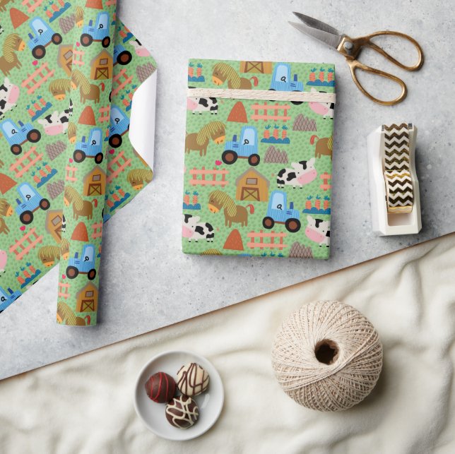 Land Farm Life Presentpapper (Hantverk)