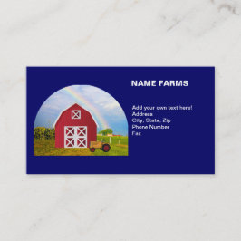 Land Farm Red Barn Blå himmel Ditt namn Visitkort