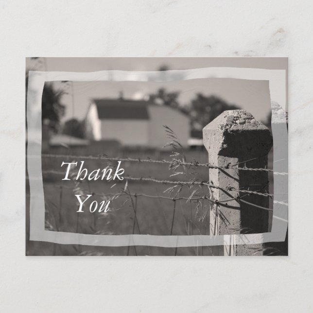 Land Farm Tack Vykort (Framsida)