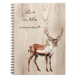 Land Faux Wood Hjort Anteckningsbok