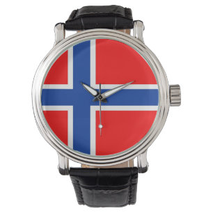 land flagga norge norsk armbandsur