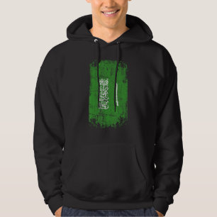 Land Flagga Souvenir Grunge Flagga Saudiarabien Hoodie