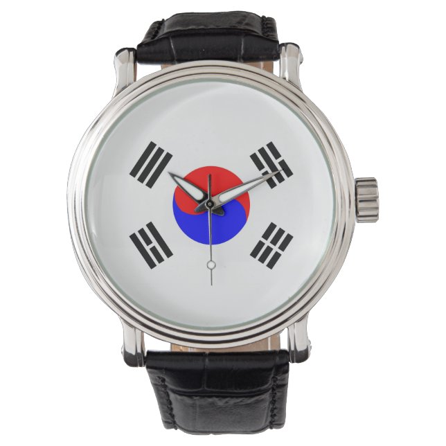 land flagga Sydkorea Armbandsur (Framsida)