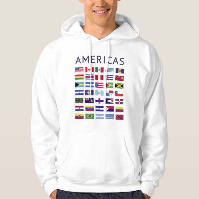 Land Flaggor Americas Flaggor Amerika Hoodie (Framsida)