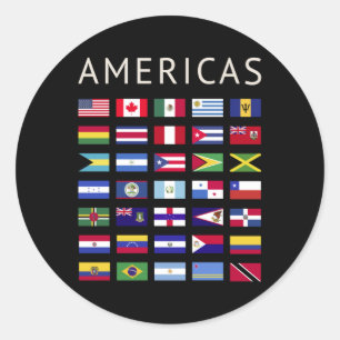 Land Flaggor Americas Flaggor Amerika Runt Klistermärke