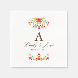 Land Flowers Bröllop Pappersservett