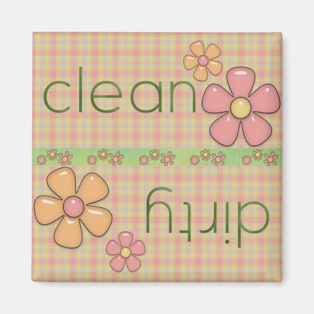 Land Flowers Dishwasher Magnet (Framsidan)