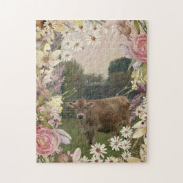 Land Flowers Jersey Cow Pussel