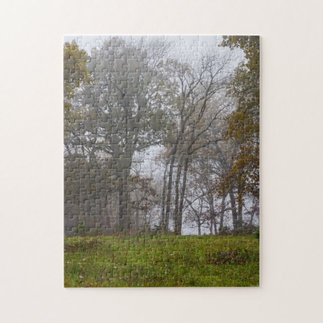 Land Foggy Fall Morgon Pussel (Vertikal)
