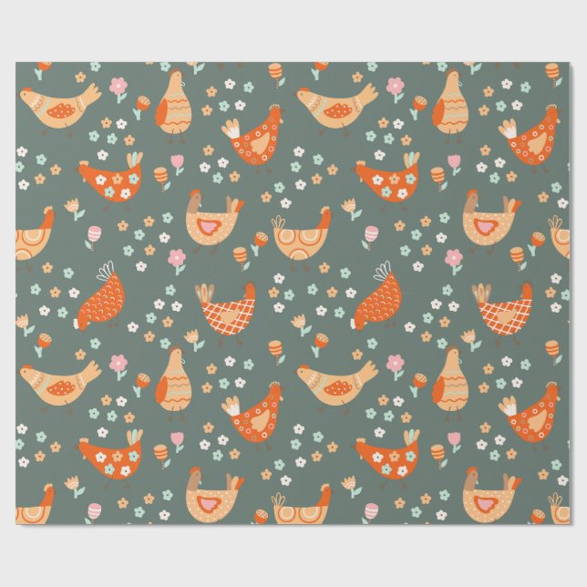 Land folkart presentpapper (Platt)
