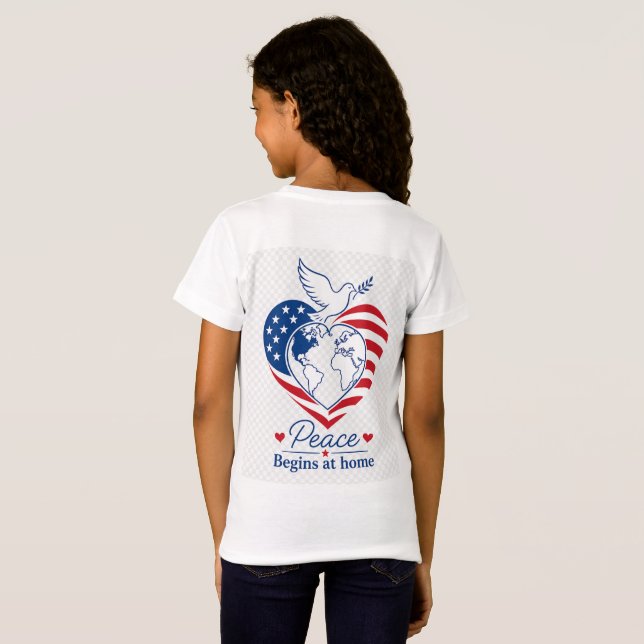 Land för den fria lilla en t shirt (Hel baksida)