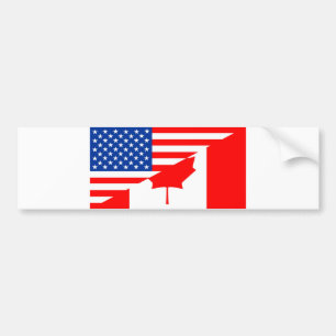 land för United States Amerika Kanada halvt Bildekal