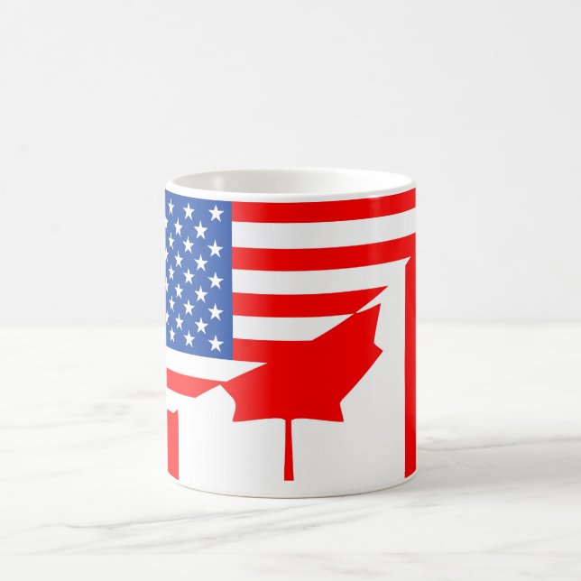 land för United States Amerika Kanada halvt Kaffemugg (Center)
