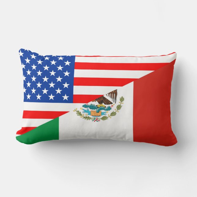 land för United States Amerika mexico halvt Lumbarkudde (Framsida)