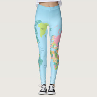 Land för världskartahandelsresanden specificerar leggings
