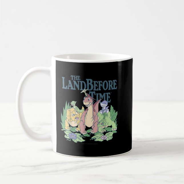 Land före tid Pastel Dinosaur-vänner Kaffemugg (Vänster)