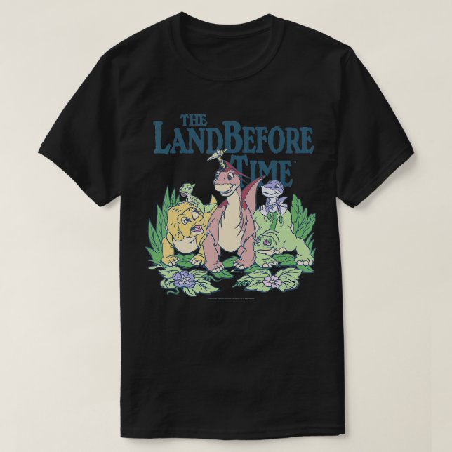 Land före tid Pastel Dinosaur-vänner T Shirt (Design framsida)