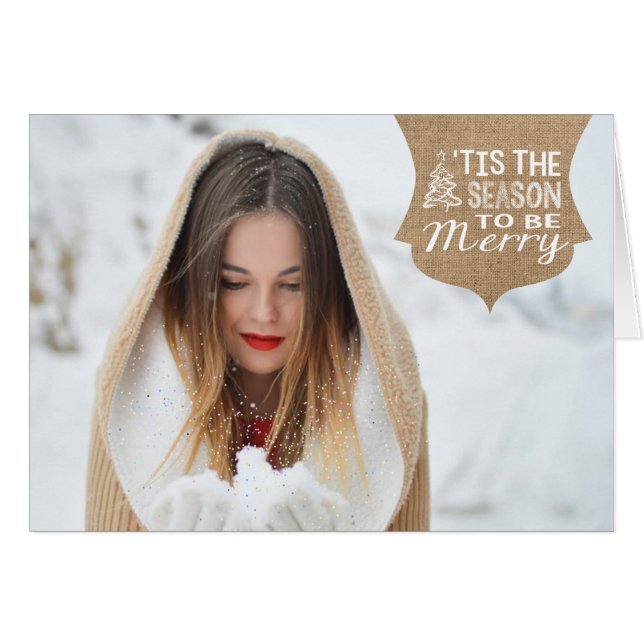 Land-fotojulkort Hälsningskort (Framsidan Horizontal)