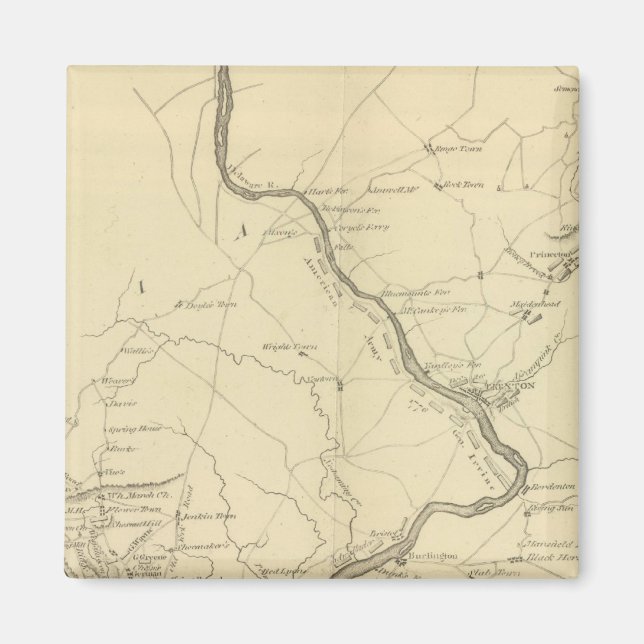 Land från Rariton River i Öster Jersey Magnet (Framsidan)