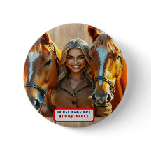 Land Gals Horse Dam för Trump/Vance Button