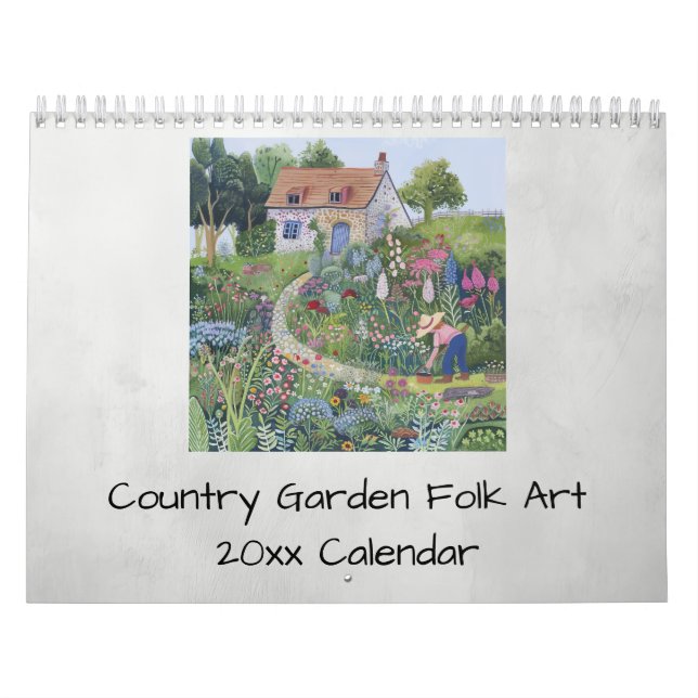 Land Garden Folk Art Flowers Vegetables Kalender (Omslag)