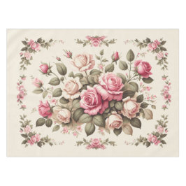 Land Garden Rosa ros på Cream Background
