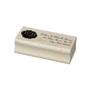 Land Garden Wedwooden Adress Frimärke Stämpel