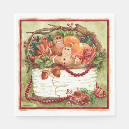 Land Gingerbröd Basket Napkin Pappersservett