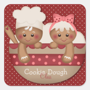 Land Gingerbröd Chefs Stickers Fyrkantigt Klistermärke