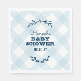 Land Gingham Baby Shower Pappersservett