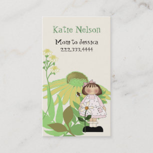 Land Girl with Flowers Mamma Card