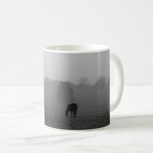 Land God morgon, gråskalekaffe Mugg (Framsida höger)