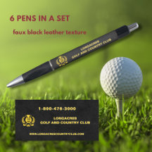 Land & Golf Klubb Logotyp Mobil läder Struktur