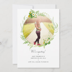 Land Greenery-gravid-annonseringskort Meddelande