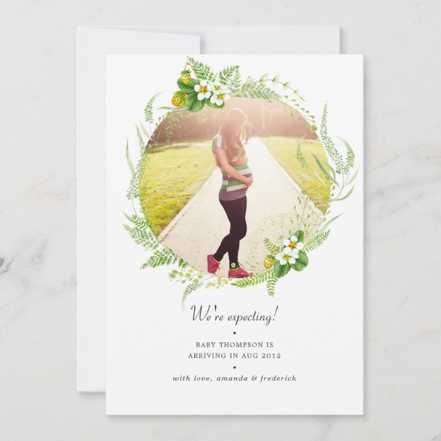 Land Greenery-gravid-annonseringskort Meddelande (Framsida)