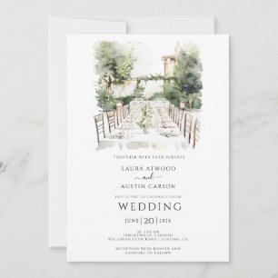 Land Greenery Summer Garden WedWedding Inbjudningar