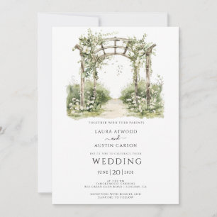 Land Greenery Summer Garden WedWedding Inbjudningar