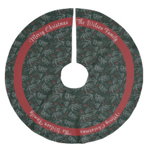 Land Grönt & Red Add Family Namn Julgransmatta Borstad Polyester