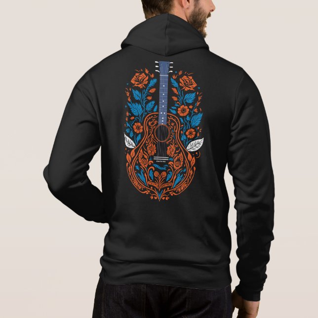 Land Guitar Art T Shirt (Baksida)
