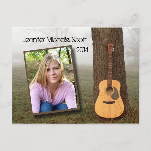 Land Guitar Open house Inbjudan Vykort (Framsida)