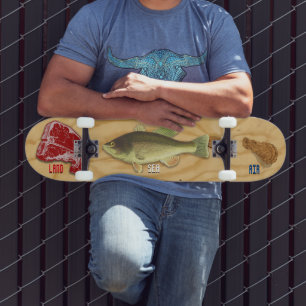 Land, hav och Luft Mini Skateboard Bräda 18,5 Cm