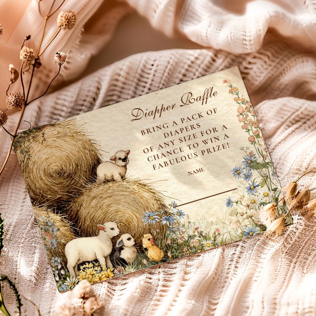 Land Hay Bale Boskap Diapper Raffle Tilläggskort (Skapare uppladdad)