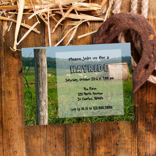 Land Hayride Inbjudningar