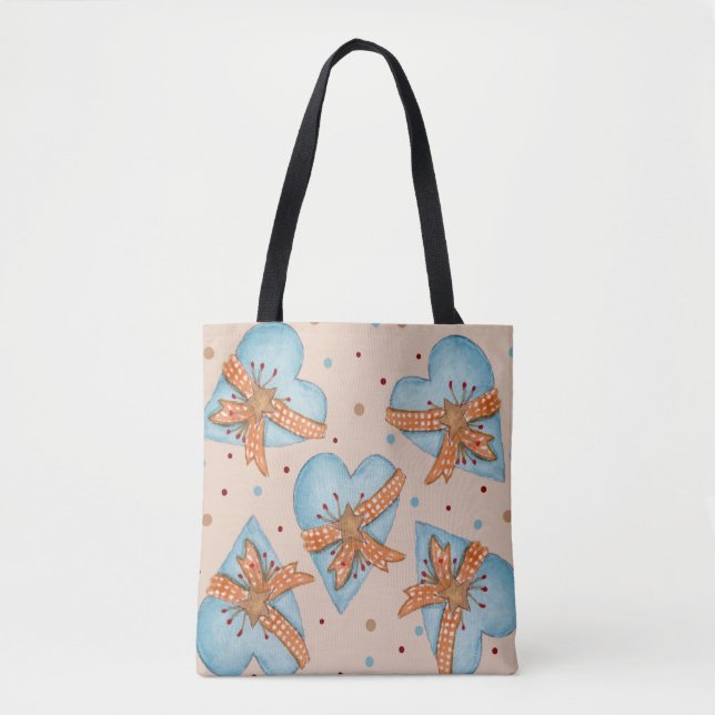 Land Hearts and Polka dots shoulder to Bag Tygkasse (Framsida)