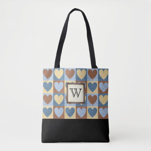 Land Hearts med Monogram Tygkasse (Framsida)