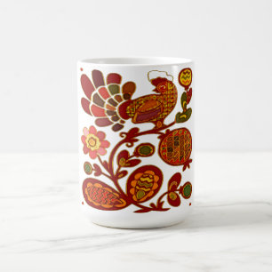 Land Hen Folk Art Kaffemugg